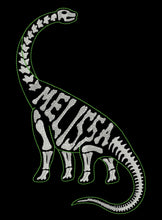 Load image into Gallery viewer, Custom Dinosaur T-shirt Tyrannosaurus Triceratops Brontosaurus Bones with Name Toddler
