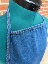 Load image into Gallery viewer, Denim apron “You can’t buy happiness but you can buy plants” custom embroidery
