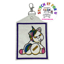 Load image into Gallery viewer, Unicorn Shanky Vaccination Cardholder with Crystal Rivet
