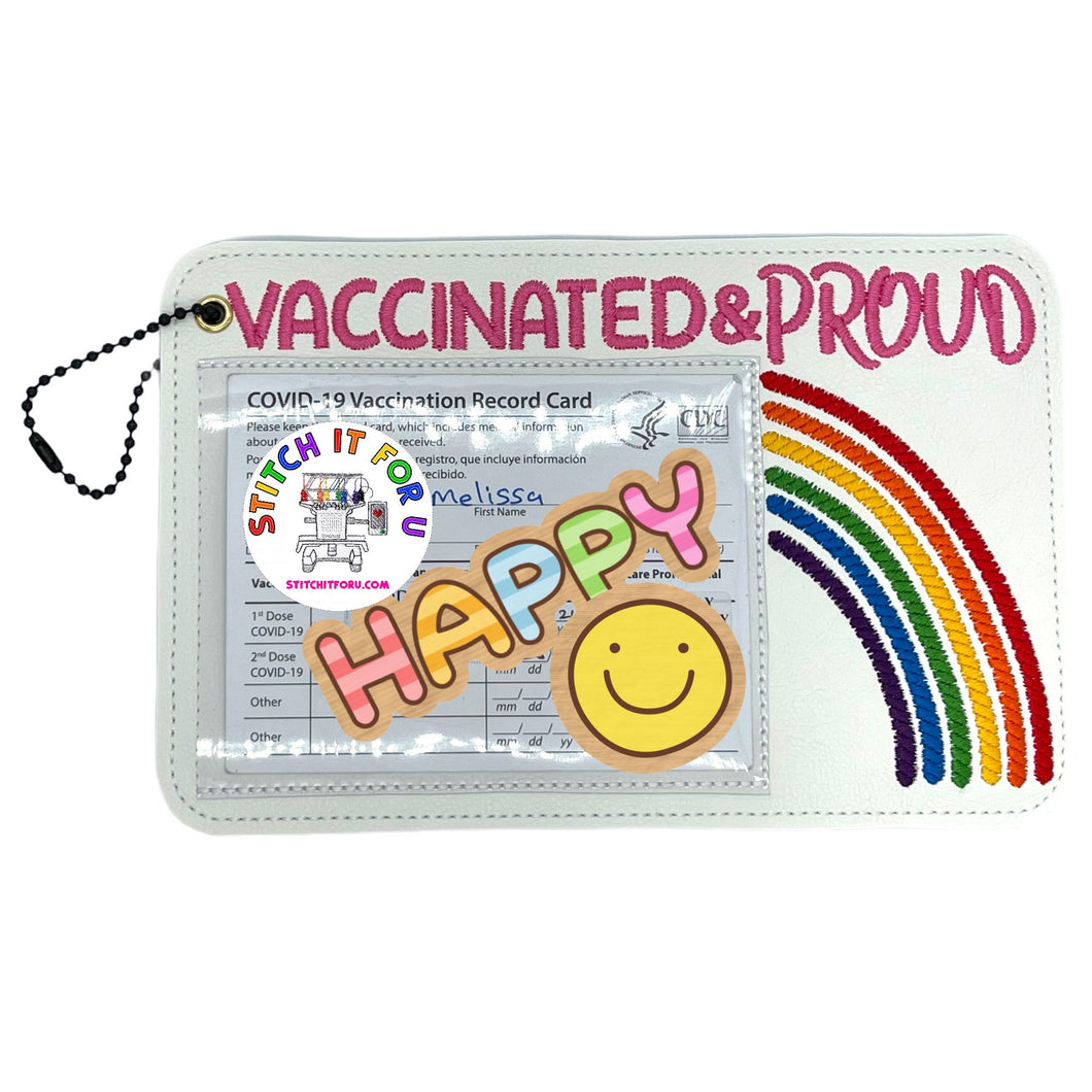 Vaccine cardholder Rainbow LGBTQ+ display cdc vaccine card protector vaccination cardholder vaccine card holder colorful cardholder